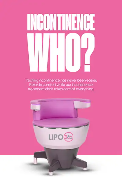 LIPO360 EMS Chair Can Help with Urinary Incontinence 2 Image of a urinary incontinence treatment seat Purfleet